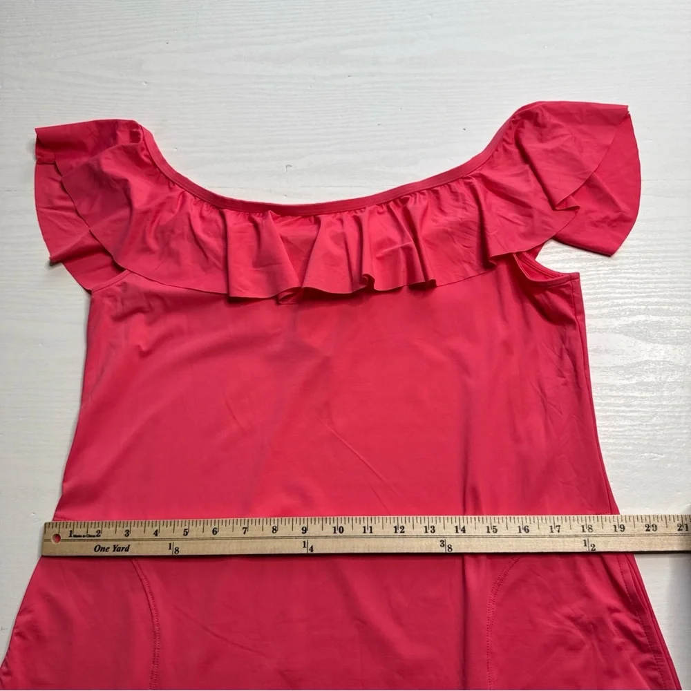 Tommy Bahama Pearl Off The Shoulder Spa Dress Womens Large Pink - Picture 6 of 15